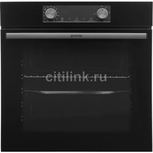Духовой шкаф электрический Gorenje BOX6737E01BG, 77л, дверца с 2 стеклами, черный