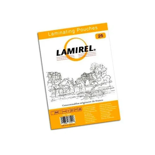 Пленка для ламинирования Fellowes Lamirel, 125мкм, 216х303 мм, 25шт., глянцевая, A4