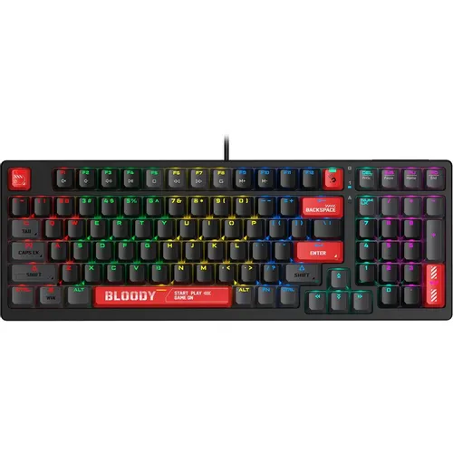 Клавиатура A4TECH Bloody S98, проводная, USB, механическая, красный [s98 red]
