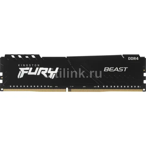 Оперативная память Kingston Fury Beast Black KF432C16BB1/16WP DDR4 - 1x 16ГБ 3200МГц, DIMM, Ret