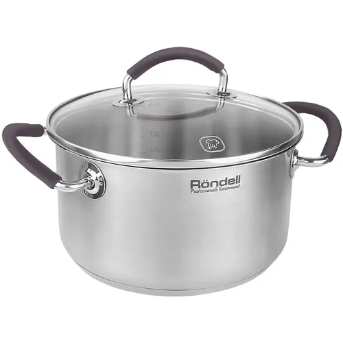 Кастрюля 2.1л Rondell Akzent RDS-1387, нержавеющая сталь, с крышкой