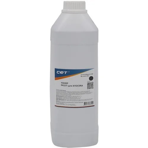 Тонер CET PK231, для Kyocera Ecosys M8124cidn/8130cidn, черный, 500грамм, бутылка