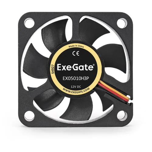 Вентилятор EXEGATE EX253943RUS 50мм, 3-pin, 5000об/мин, 27 дБ, черный, OEM