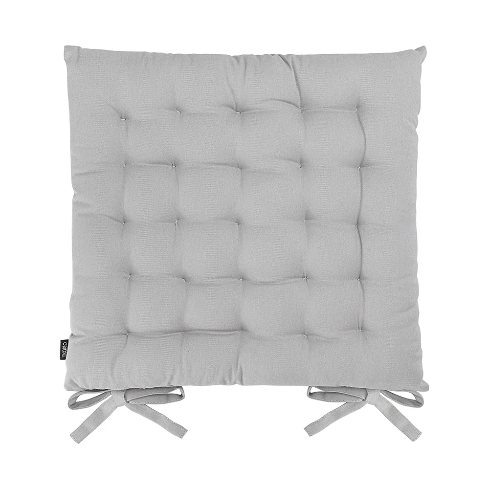 Подушка на стул Tkano коллекция Essential из хлопка серого цвета, 40x40 см TK24-CP0002