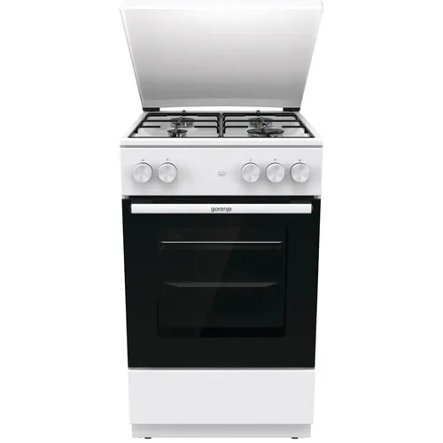 Газовая плита Gorenje GG5A14WJ, газовая духовка, металлическая крышка, сталь, белый