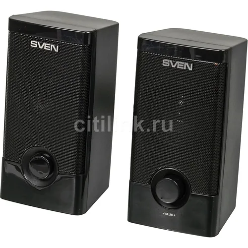 Колонки Sven 318, 2.0, черный [sv-015176]