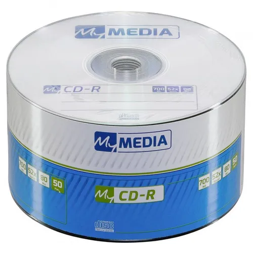 Оптический диск CD-R MYMEDIA 700МБ 52x, 50шт., pack wrap [69201]
