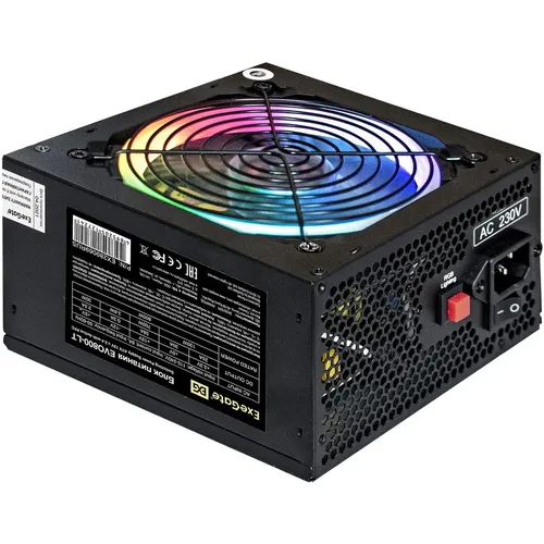 Блок питания EXEGATE EVO800-LT, 800Вт, 80 PLUS WHITE, 120мм, черный [ex289069rus-s]
