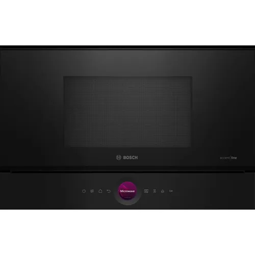 Встраиваемая микроволновая печь Bosch Serie 8 BFL9221B1, 21л, 900Вт, черный