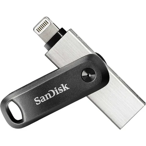 Флешка USB Sandisk iXpand Go 64ГБ, USB3.0, черный и серебристый [sdix60n-064g-gn6nn]