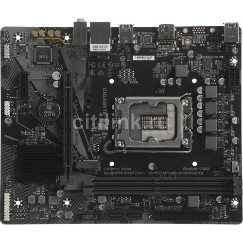 Материнская плата Gigabyte H610M K DDR4, Socket LGA 1700, Intel H610, mATX, Ret