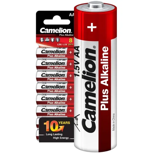 AA Батарейка CAMELION Plus Alkaline LR6-SP8, 8 шт.