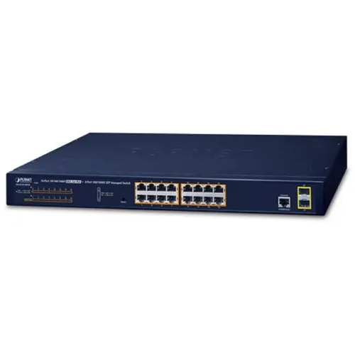 Коммутатор PLANET GS-4210-16P2S, управляемый