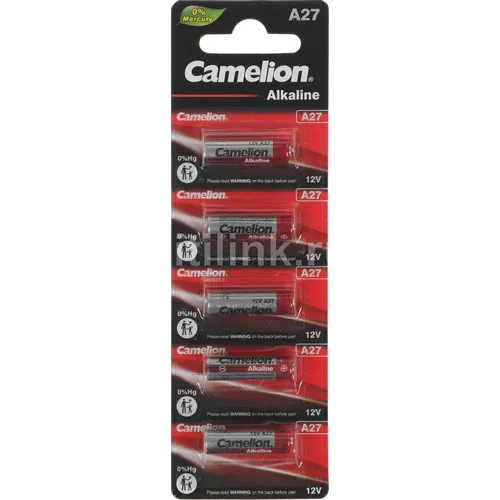 LR27/A27/MN27 Батарейка CAMELION Plus Alkaline A27-BP5, 5 шт.