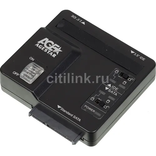 Адаптер-переходник для HDD/SSD AgeStar 3FBCP, черный