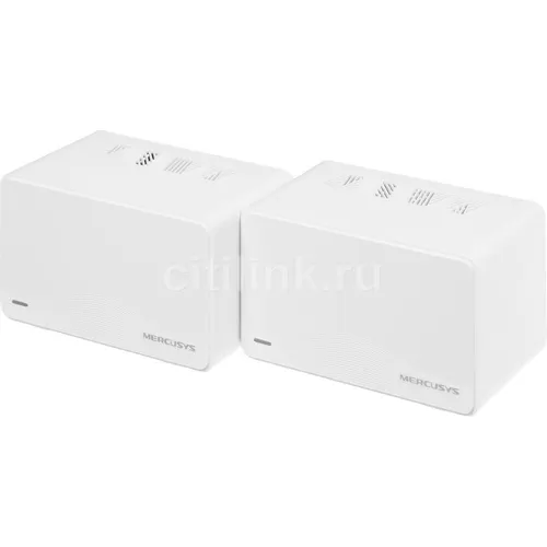 Бесшовный Mesh роутер MERCUSYS Halo H25BE, Wi-Fi 7, BE3600, 2.4/5ГГц, 3 WAN/LAN, белый, 2 шт. в комплекте [halo h25be(2-pack)]