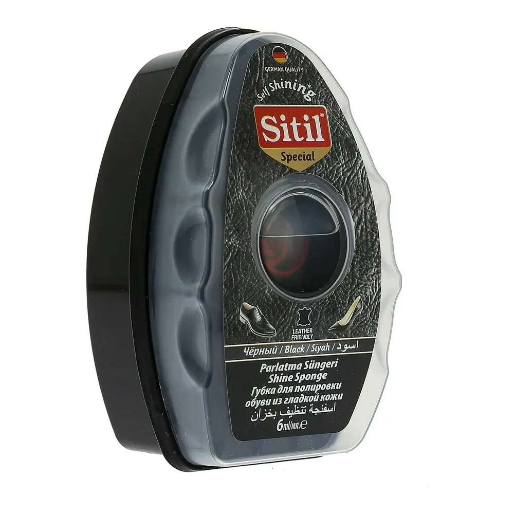 Губка с дозатором для полировки обуви из гладкой кожи Sitil Self Shining 126.01 SDPS