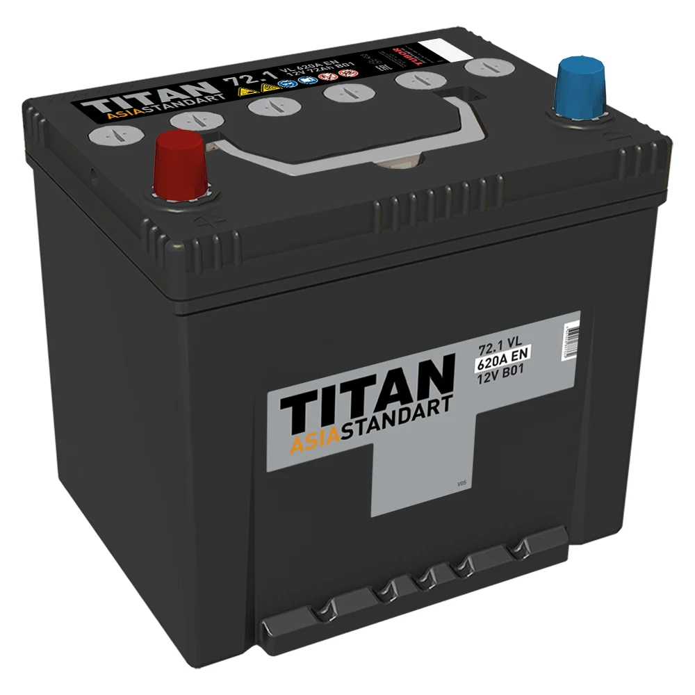 Аккумулятор TITAN ASIA STANDART 72.1 VL B01 4607008887334
