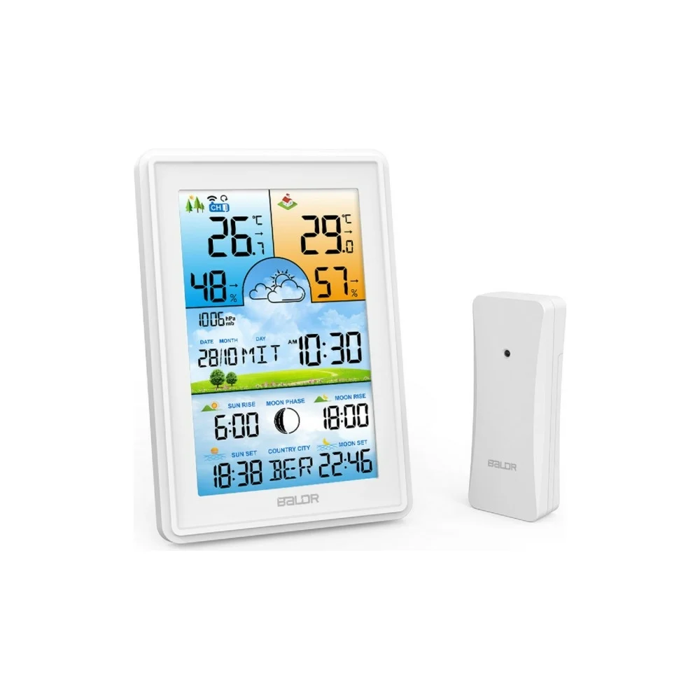 Многофункциональная беспроводная метеостанция BALDR B0360WST2H2PR-V2-WHITE