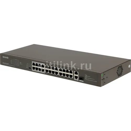 Коммутатор TENDA TEF1126P-24-250W, неуправляемый
