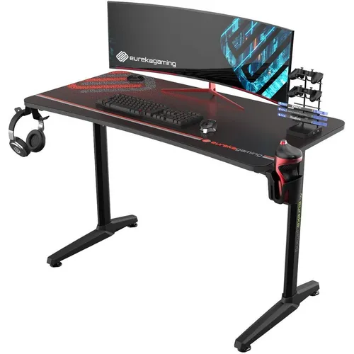 Стол игровой EUREKA ERK-GIP-P47B-V1, ЛДСП, черный