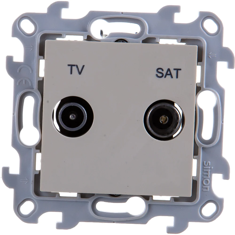 Проходная розетка tv-sat Simon 2410485-031