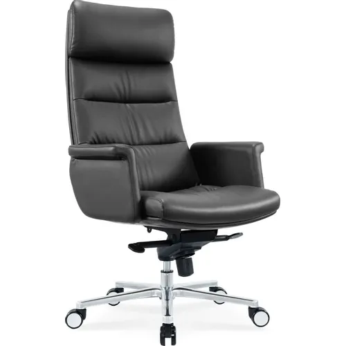 Кресло руководителя Cactus CS-LBK-AMSTERDAM, кожа, до 120кг, черный