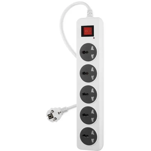 Сетевой фильтр Buro 500UNH-5-WG, 5м, белый/серый