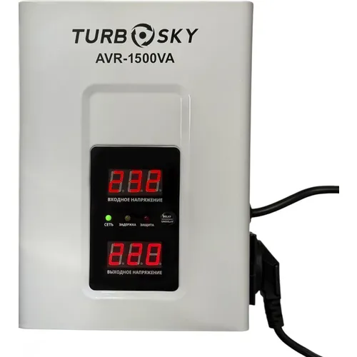 Стабилизатор напряжения TURBOSKY AVR-1500VA, белый