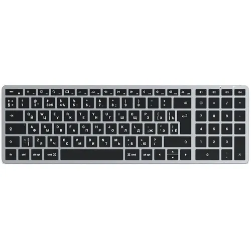 Клавиатура SATECHI X2, беспроводная, Bluetooth, механическая, ножничная, серый [st-btsx2m-ru]