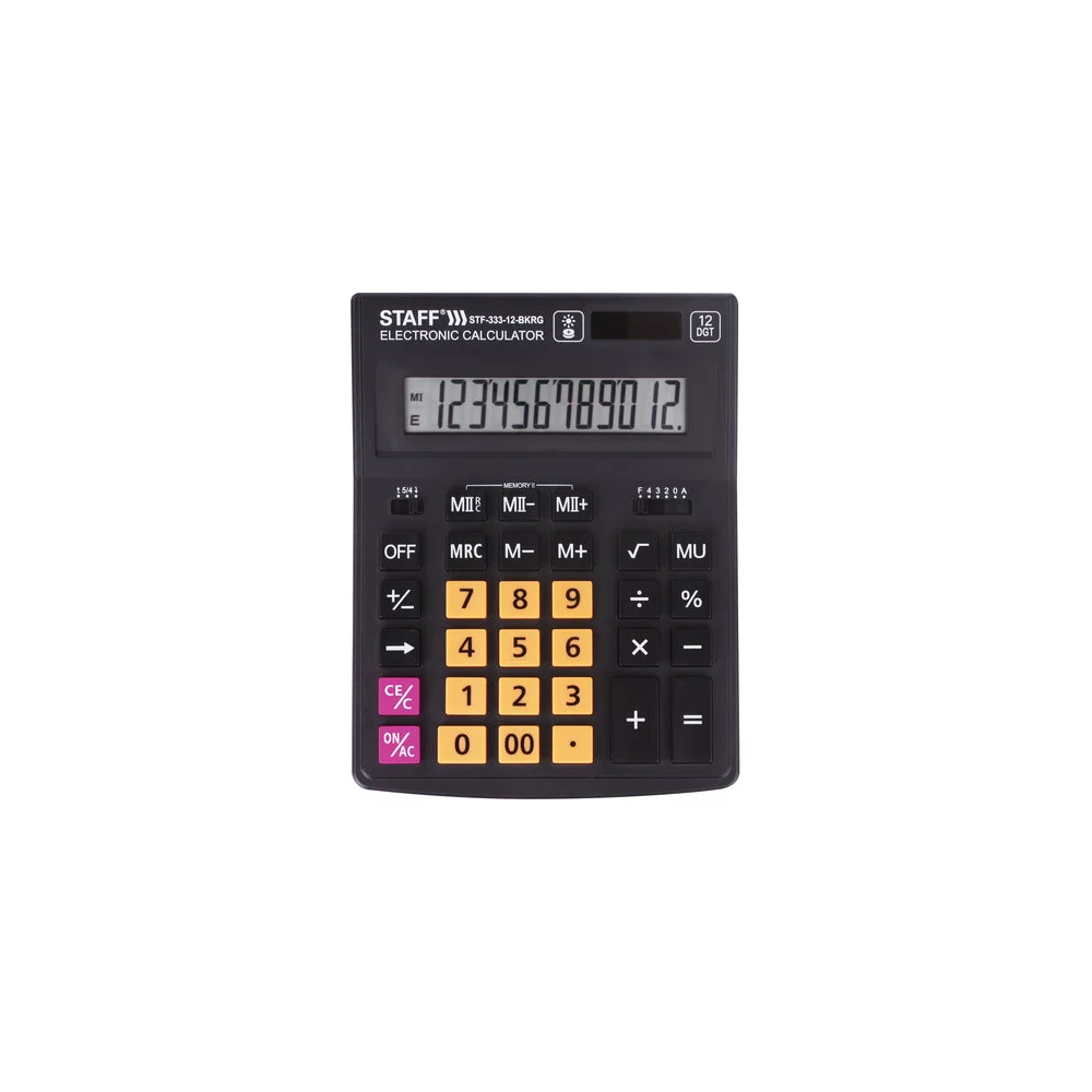 Настольный калькулятор Staff PLUS STF-333-BKRG 250460