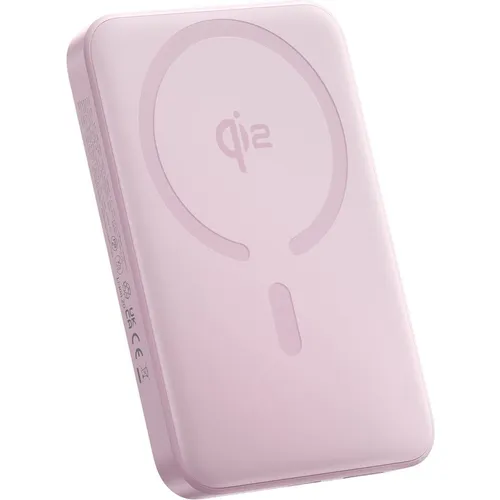 Внешний аккумулятор (Power Bank) BASEUS EnerFill FM12 Qi2, 10000мAч, розовый [e0028502]