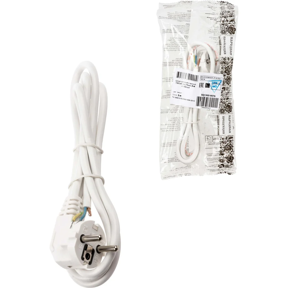 Сетевой шнур TDM ELECTRIC ПВСмб Народный SQ1305-0576