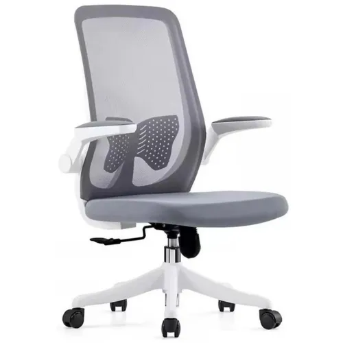 Кресло SITUP Amelia B (Амелия), сетка/ткань, до 120кг, топ-ган, откидные подлокотники, серый
