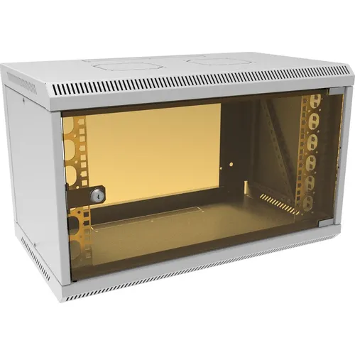 Шкаф коммутационный SUPRLAN ТВЛ-6U-600-350-СР 05-1060 настенный, стеклянная передняя дверь, 6U, 600x360x350 мм