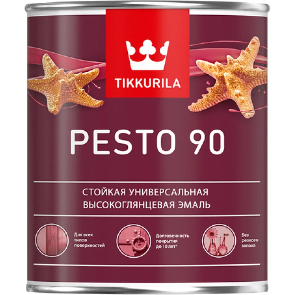 Алкидная эмаль Tikkurila высокоглянцевая, 0.9 л 700001076