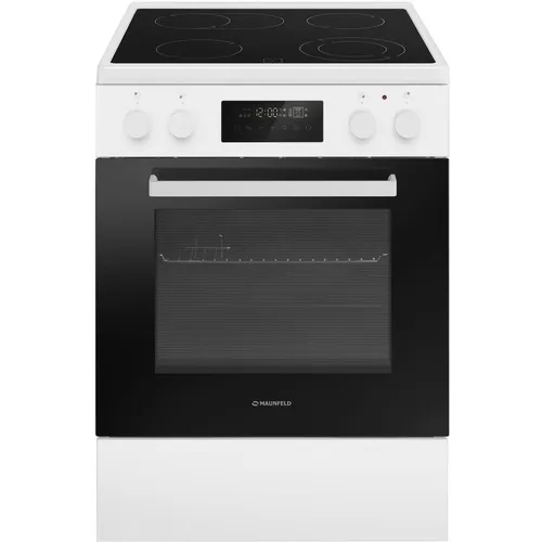 Электрическая плита MAUNFELD MEC611CW09TD, стеклокерамика, белый [ка-00018160]