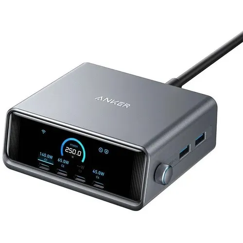 Сетевое зарядное устройство ANKER Prime, 2xUSB-A, 4xUSB-C, 250Вт, серый [a2345341]
