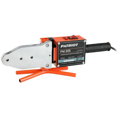 Сварочный аппарат для пластиковых труб Patriot PW 205, 2кВт, до 300°С, кейс [170302010]