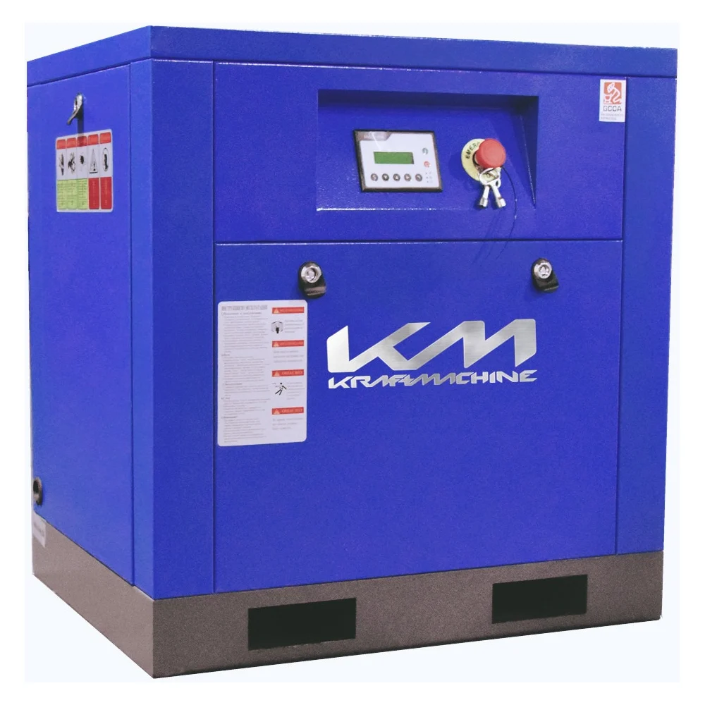 Винтовой электрический маслозаполненный компрессор KRAFTMACHINE KM7,5-8рВ АС KMMV0070800RC55JH