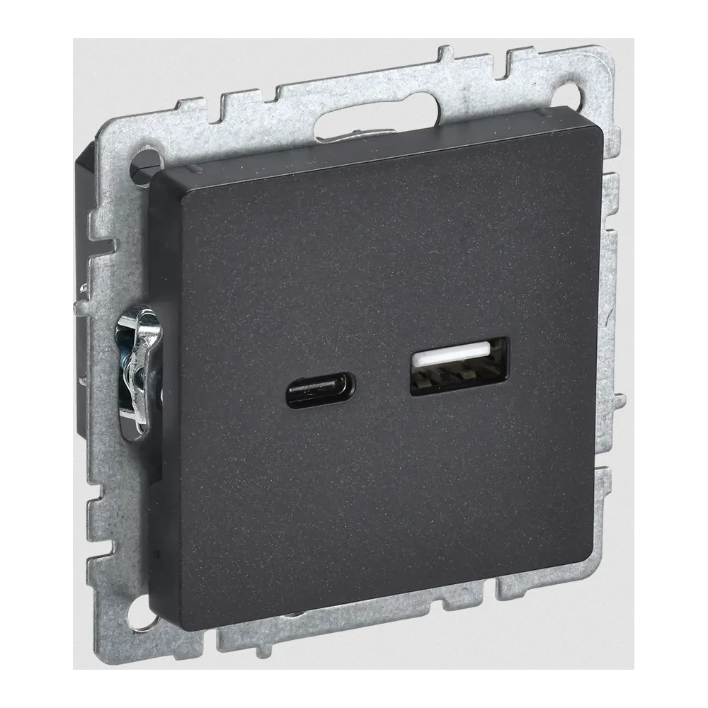 Розетка usb IEK Brite BR-U22-018-K02