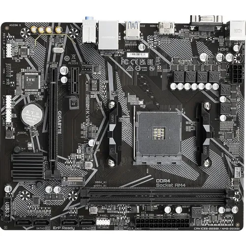 Материнская плата Gigabyte A520M K V2, Socket AM4, AMD A520, mATX, Ret