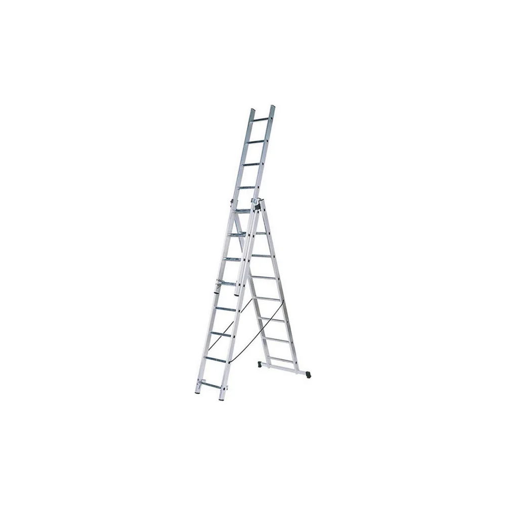 Трехсекционная алюминиевая лестница FIT 65435