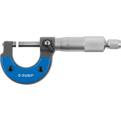 Микрометр Зубр 34480-25_z02, 25 мм, с поверкой, разм.шага:0.01мм