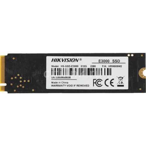 SSD накопитель Hikvision E3000 HS-SSD-E3000/512G Hiksemi 512ГБ, M.2 2280, PCIe 3.0 x4, NVMe, M.2