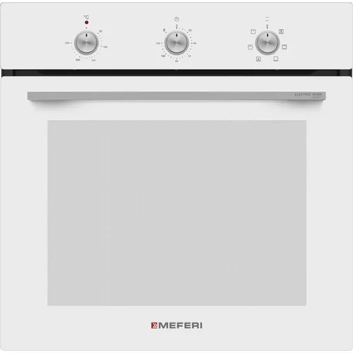 Духовой шкаф электрический MEFERI Comfort MEO606WH, 80л, дверца с 2 стеклами, белый/нержавеющая сталь