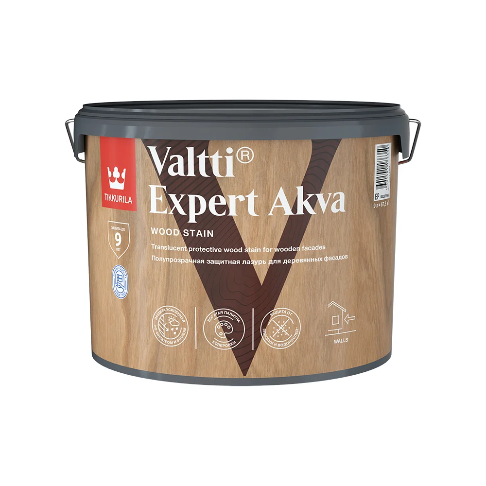Высокоэффективная защитная лазурь Tikkurila VALTTI EXPERT AKVA 700009627