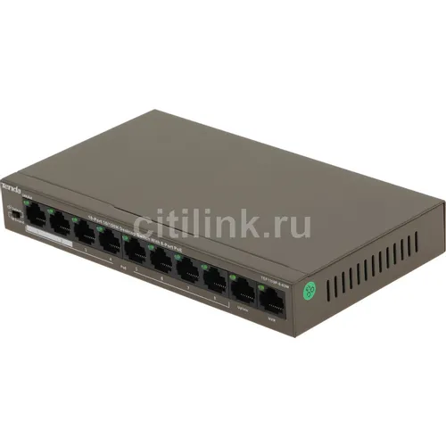 Коммутатор TENDA TEF1110P-8-63W, неуправляемый