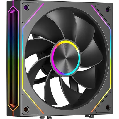Вентилятор PCCOOLER F3 X120R Reverse, 120мм, 4-pin, 1800об/мин, 15 - 28.4 дБ, ARGB, черный, Ret [f3x12r-bkac-gl]