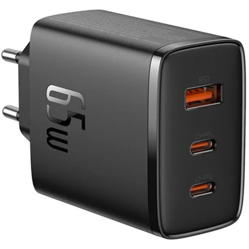 Сетевое зарядное устройство BASEUS Cube Pro, USB-A, 2xUSB-C, 65Вт, 3.25A, черный [p10152301113-00]